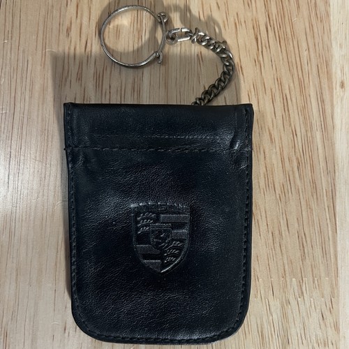 Vintage Porsche Leather Keyring Pinch Key Pouch