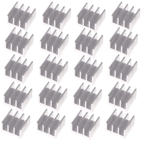 20pcs 11*11*5mm Mini Aluminum Heatsink Power Module Heat Sink for PC Power IC F