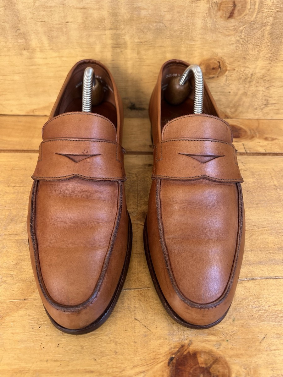 Crockett & Jones SELSEY Men's Brown Leather Penny Loafers