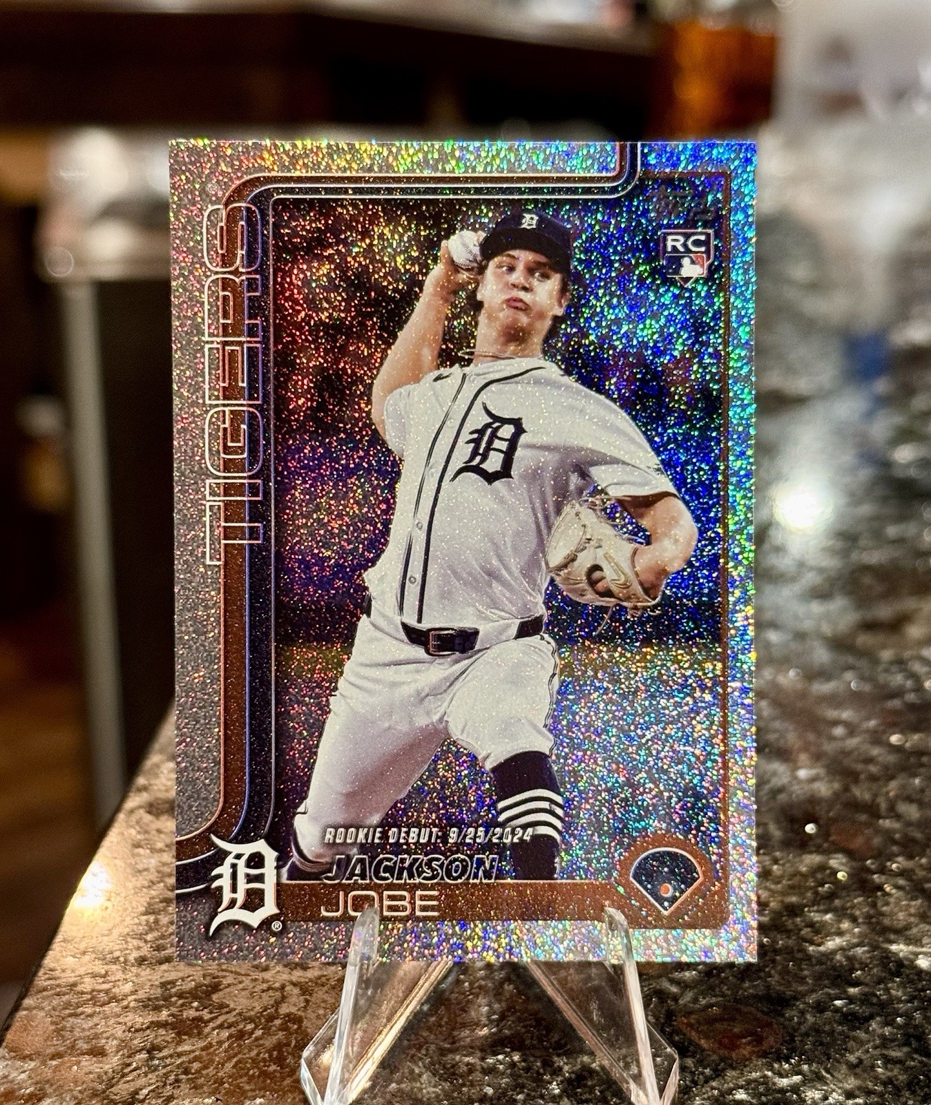 2025 Topps Update JACKSON JOBE RC US193 SANDGLITTER Tigers Rookie JUMBO EXCLUS