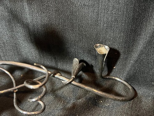 Portacandele vintage placcato argento Epergne EPNS base per vaso stile Art Nouveau - Foto 4 di 18