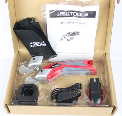 Great Working Tools Cordless Scissors Electric 4v Multipurpose W Bag Red New