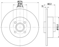 TEXTAR BREMSSCHEIBEN + BELÄGE HINTEN Ø274 RENAULT MEGANE Scenic 4000144