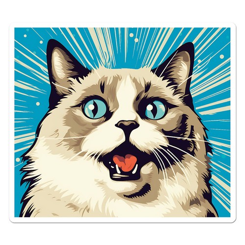 Popart Birman Cat Vinyl Decal Sticker - ebn11862