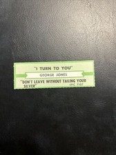 1 JUKEBOX TITLE STRIP George Jones I Turned To You Epic 45 Don t Leave
