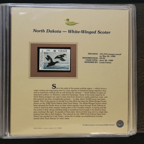 US Stamps Mint NH State Duck Stamps 1988 Complete in Fleetwood folio, 42 stamps. - Picture 9 of 11
