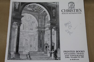 Christie's Printed Books Including Travel and Topography