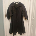 Vintage Women's Black Satin Swing Coat / Opera Coat Mariolina di Roma Jacket