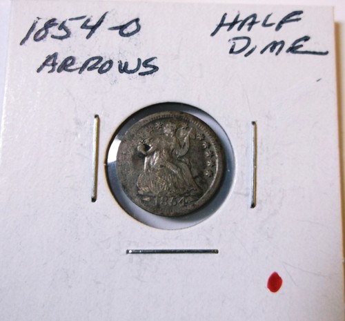 1854 O Half Dime / Arrows, Good - Picture 1 of 3