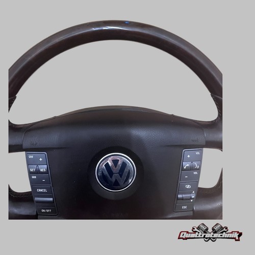 Holz Leder Lenkrad VW Phaeton Touareg Multifunktion Myrthe Braun 3D0419091R NKS - Bild 4 von 7