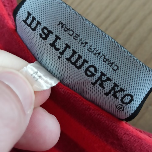 Maxi abito donna Marimekko taglia M vestibilità rilassata rosso cotone jersey a righe - Foto 6 di 12
