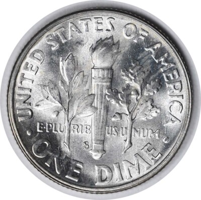 1947-S/D Roosevelt Silver Dime OMM 2 FS-502 Choice BU+ Uncertified