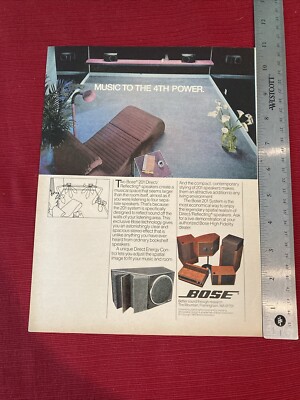 Bose 201 Direct/Reflecting Speakers 1982 Print Ad