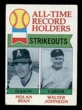 1979 TOPPS #417 NOLAN RYAN / WALTER JOHNSON RECORD HOLDERS STRIKEOUTS 