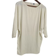 Cabana Life Dolman Sleeve Rashguard Swim Top Medium Cream UPF 50 Sun Protection