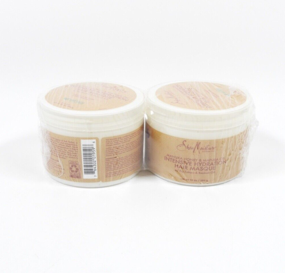 Mascarilla capilar hidratante de karité con miel de Manuka y aceite de mafura (paquete de 2) 10 oz / 284 g