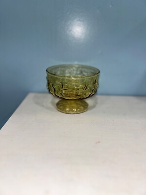 Anchor Hocking Lido Milano Crinkle Glass Dessert Bowl, likely from the 1960s. It