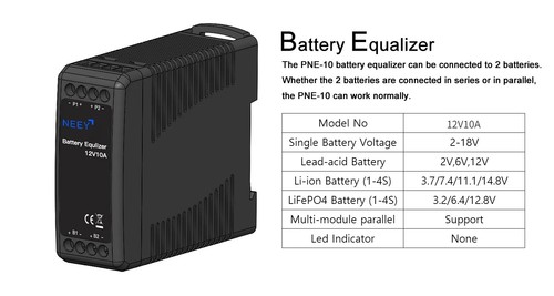 12V10A Battery Equalizer LCD Multi Parallel Connect Battery Display Tester24/36V - Picture 10 of 19