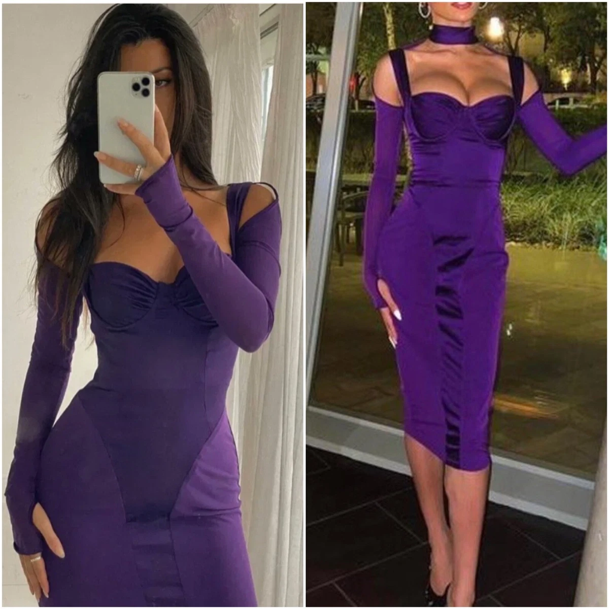 House of cb purple clearance dress