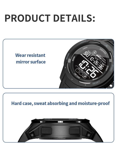 SMAEL Men Digital Watch Waterproof Stopwatch Military LED Sport Wristwatch - Picture 6 of 30