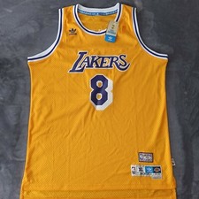 🔥*RARE* CLASSIC Adidas NBA Los Angeles Lakers Kobe Bryant #8 Gold Jersey - NWT