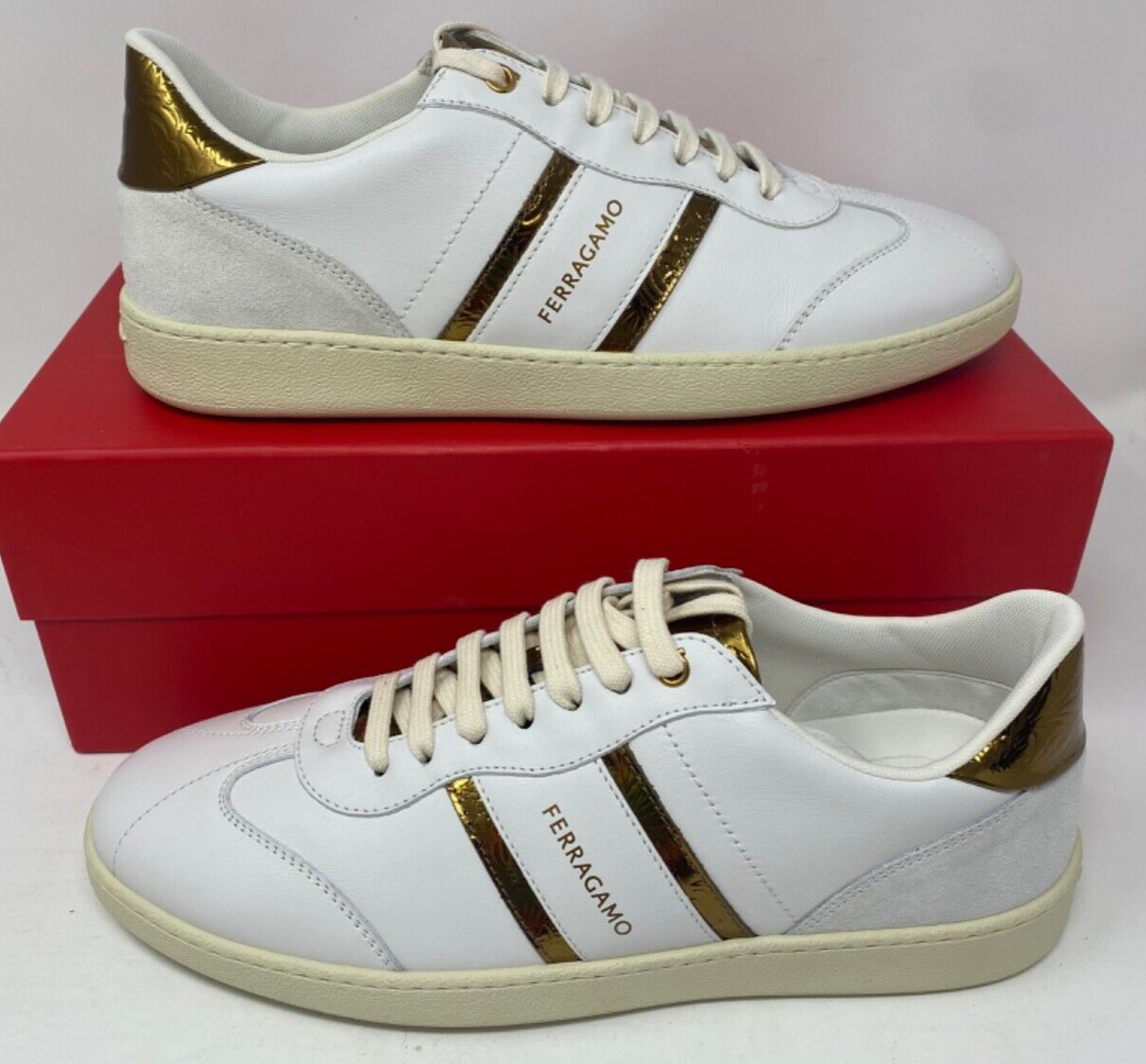 Salvatore Ferragamo Achille 2 Leather Sneakers Bianco White Salvatore Ferragamo Achille 2 Leather Sneakers Bianco White
