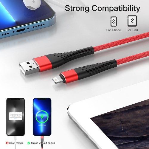 Cavo USB intrecciato ricarica rapida cavo ricarica rapida per iPhone 13 14 Pro Max iPad - Foto 6 di 15