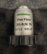 Plan Fluor 20X/0.50 - ∞/1.5 WD 4.27 Microscope Objective from AmScope IN300T-FL