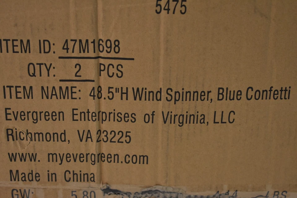 Evergreen Wind Spinners 2 Pack Blue Confetti Design 48-1/2" Tall 47M1698 - Image 3 of 4