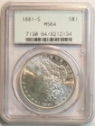 1881 S MORGAN SILVER DOLLAR **PCGS MS64 OGH** REALLY NICE! FREE SHIPPING! G1305