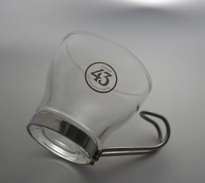 Likör 43 Cuaranta y tres Glas Tasse Metall Shot Nobel Bar Kaffee NEU