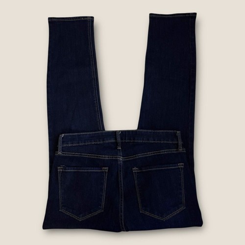 Old Navy High-Waisted Wow Straight Ankle Jeans Dark Wash Indigo 12 - Picture 2 of 7