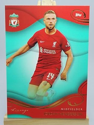 Jordan Henderson 2022-23 Topps Liverpool Lineage Teal #27 /99