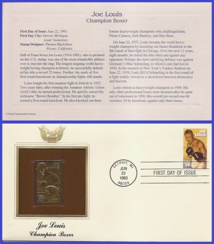 USA1 #2766 U/A GOLDEN REPLICA FDC Joe Louis