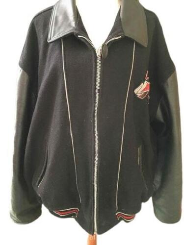 Avirex 75 Wool Leather Jacket New York Black Stitched Varsity Bomber 6XL  Classic
