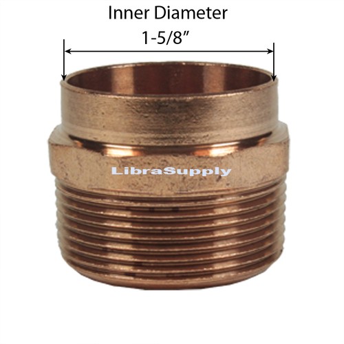 Libra Versorgung 1-1/2 Zoll, 1-1/2 Zoll DWV Schmiedekupfer Stecker Adapter C x MIP - Bild 1 von 2