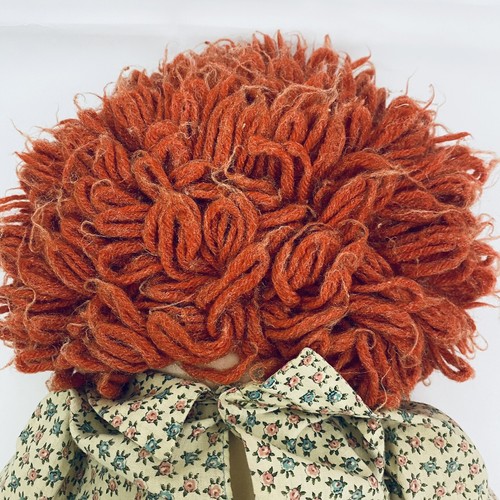 Vintage Handmade 25" Raggedy Ann & Andy Doll Set Embroidered Face Heart - Picture 19 of 21