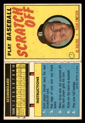 1970 Topps Scratch-Offs Baseball #10 Al Kaline GD