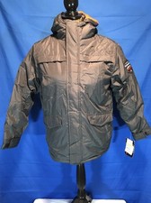 WEATHERPROOF BOY'S RIPSTOP RADIANCE PARKA PLAID JACKET GRAY FLEECE MEDIUM 90