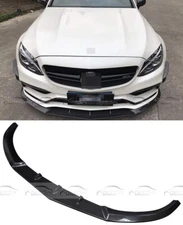 Carbon Fiber Front Bumper Lip Chin Spoiler For Benz C-Class W205 C63 PSM Style 