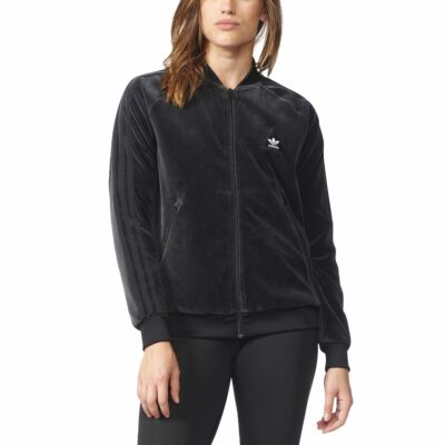 ADIDAS PHARRELLWILLIAMS HUMANRACESUPERSTAR VELOUR HUTRACK WOMEN JACKET SZ XS/0-2