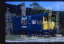 Original Slide B&O  Baltimore & Ohio Fresh Paint Round Roof Bay Window Cab.C2423