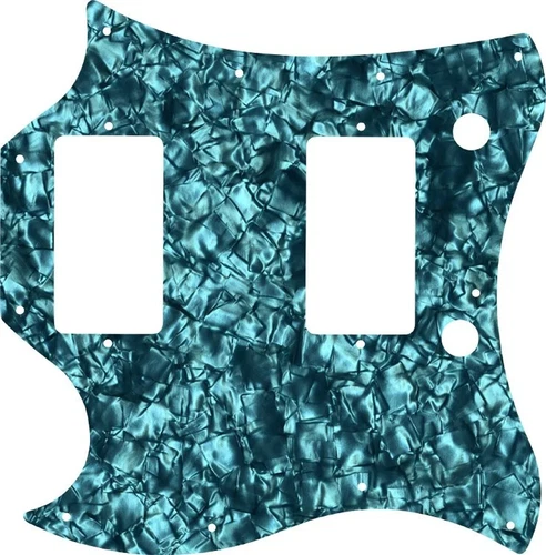 WD Custom Pickguard For Left Hand Gibson 1963-1970 Full Face SG #28AQ Aqua Pe...
