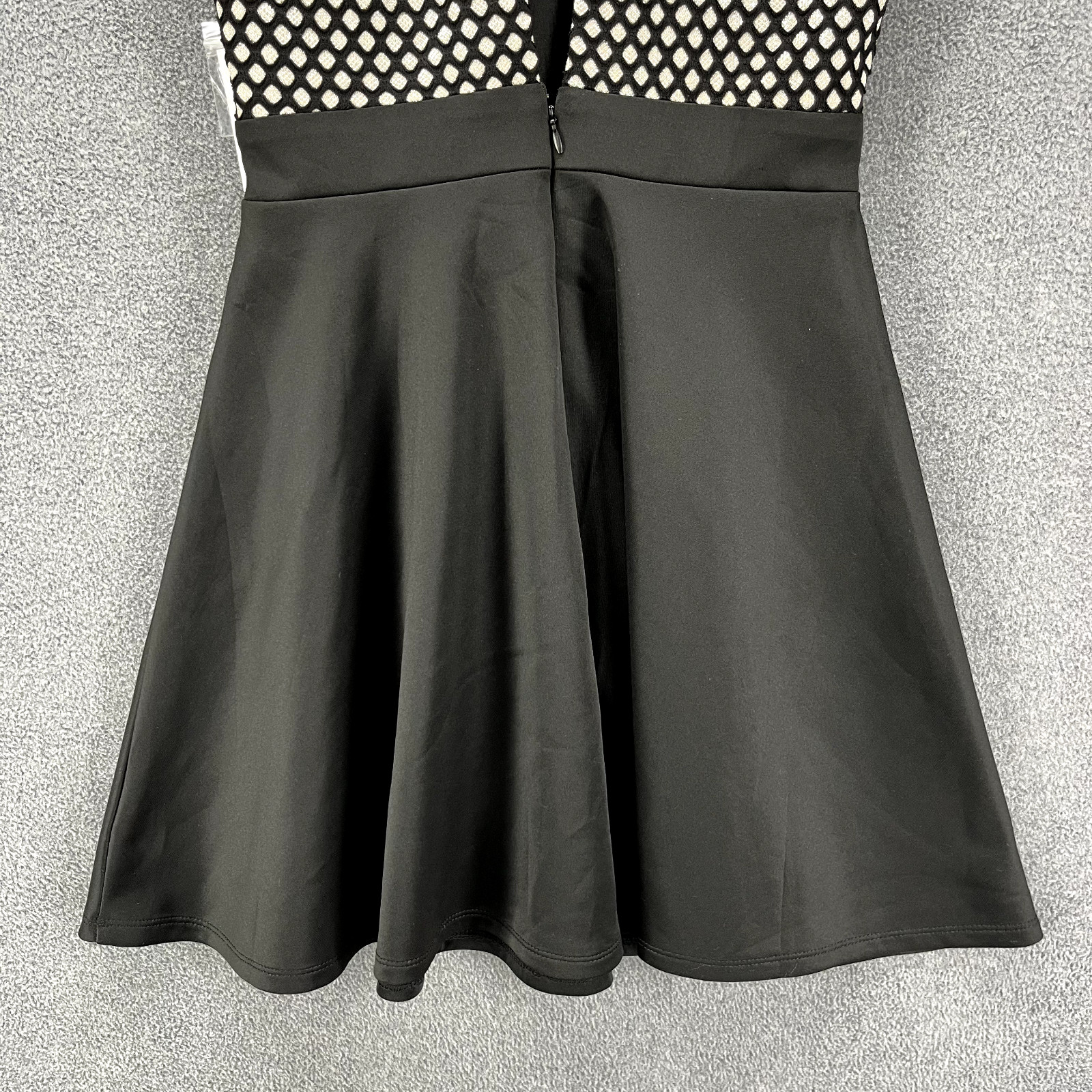 As U Wish Dress Womens Small Black Junior Sleeveless Halter Skater open back