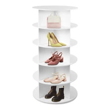 5Tier Rotating Shoe Rack 360 Degree Spinnings Shoe Tower Rack Book Organizer 