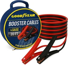 Goodyear Heavy Duty Jumper Cables for Car Battery 4 Gauge, 20 FT, Red / Black 
