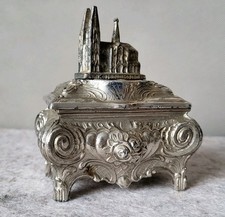 antik  Schmuck Kästchen Schatulle Deckel Dose Barock mit  Kölner Dom Kölle