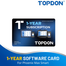 TOPDON 1-YEAR Free Update Software Subscription Card For Phoenix Max Smart Tools