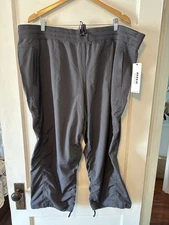 RBX Reebok Women's Active Pants Shorts Capris Grey Gray Size 3X NWT