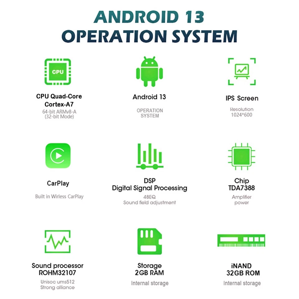 2GB+32GB 7" Für KIA Ceed 2007-2009 Autoradio Android 13 Carplay GPS Navi WIFI BT - Bild 3 von 4